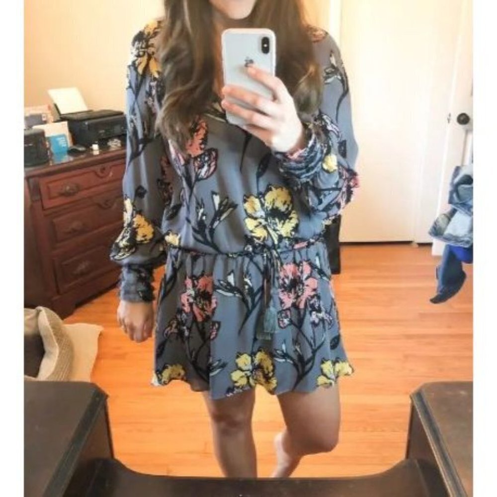 Ramy Brook Blue Floral Milene Dress $465 - Picture 2 of 10